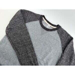 JERZEES Raglan Sweatshirt Heather Gray Long Sleeve Pullover Men Women small NWOT